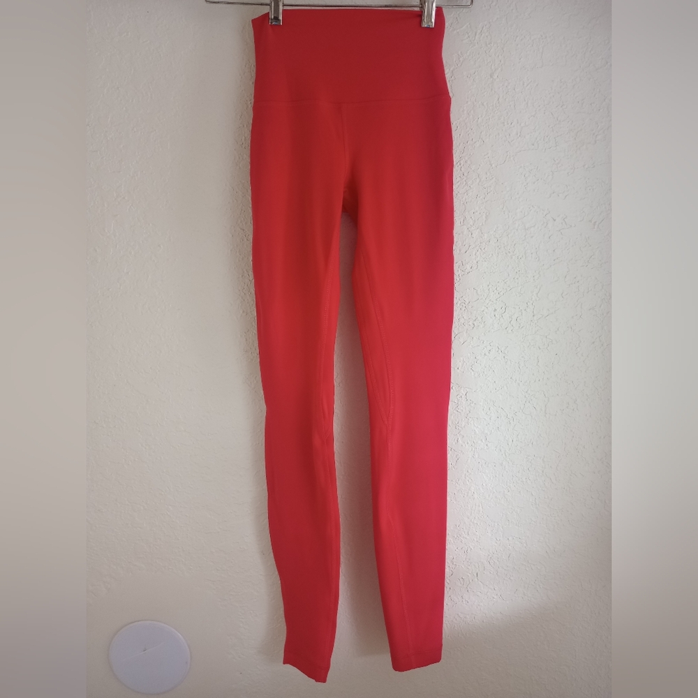 High-Waist Red Women's Leggings